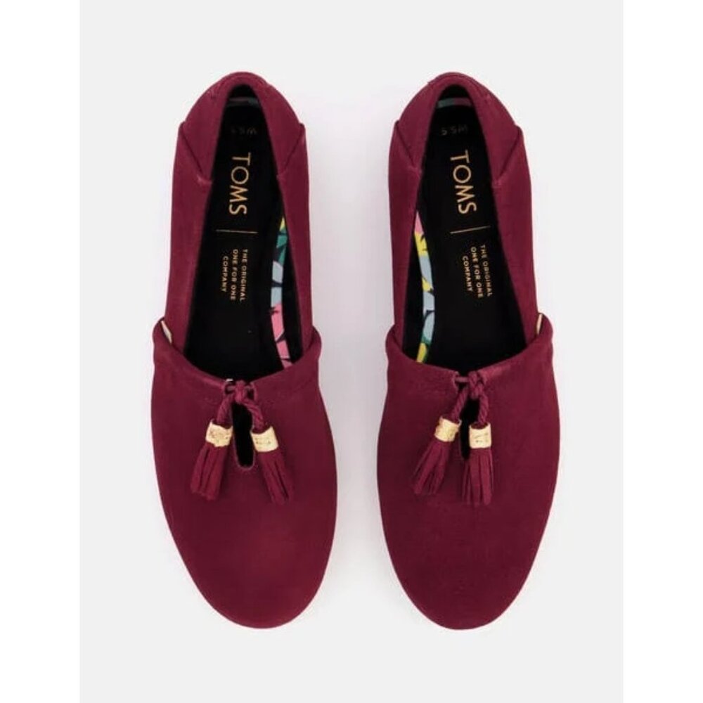 Toms Kelli Raisin Suede Loafer w Tassels, 7 NIB